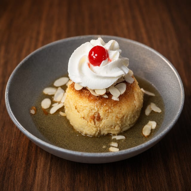 Amaretto Flan.